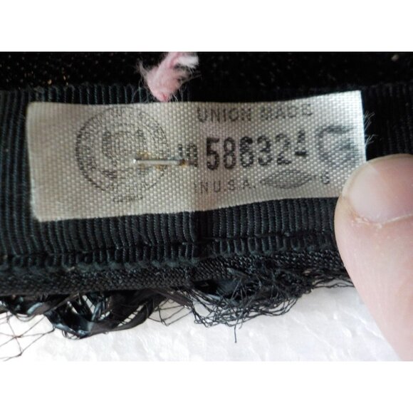 Vintage Black Pillbox Women's Formal Netted Union Hat (Medium) - Picture 5 of 5